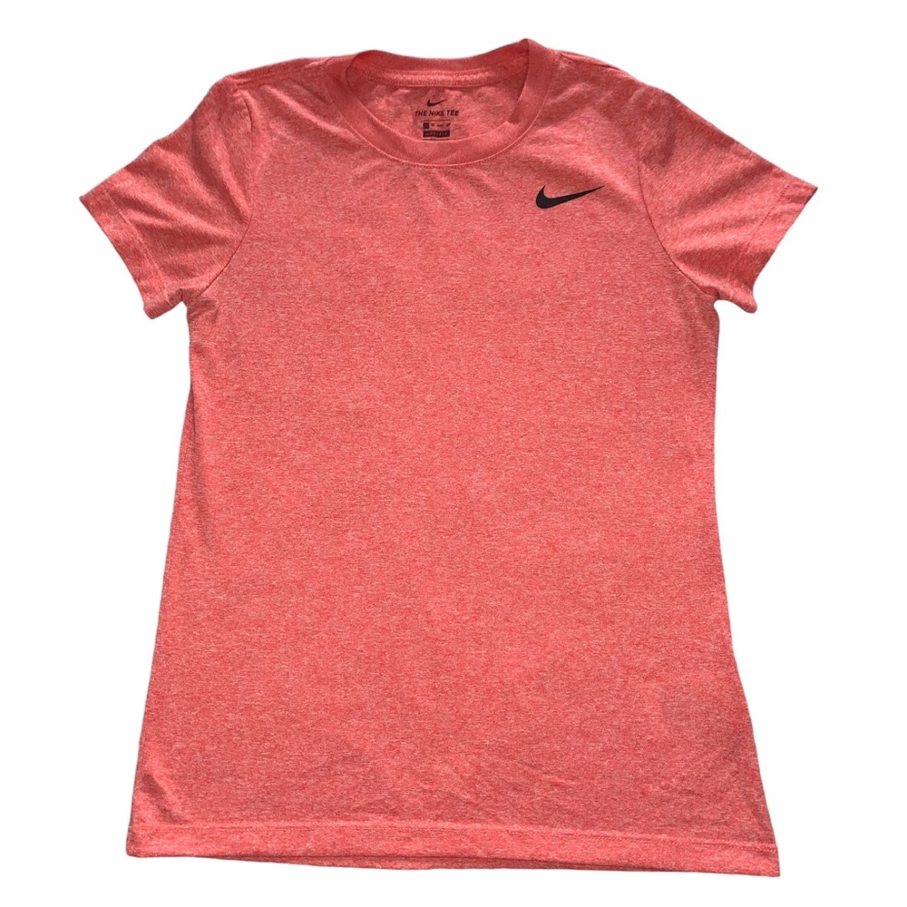 The Nike Tee women’s Dri-fit Size XS orange red color used